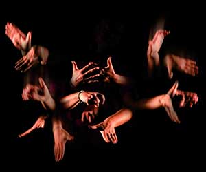 Studio Azzurro has created an interactive video installation, "In the Beginning (and Then)." (CNS photo)