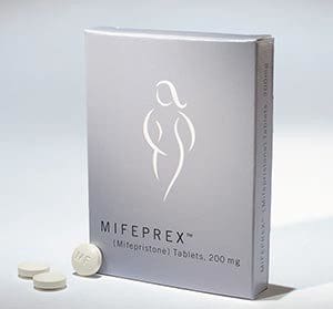 A box of the RU-486 drug, known generically as mifepristone and by its brand name Mifeprex, is seen in an undated handout photo. Pro-life advocates expressed dismay with new Food and Drug Administration guidelines that effectively expand how pregnant women can use RU-486, a drug that induces abortion. (CNS photo from Danco Laboratories)