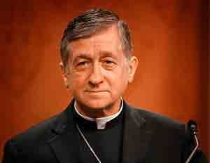 Archbishop Blase J. Cupich of Chicago listens to a question from a member of the media April 8 about Pope Francis' apostolic exhortation "Amoris Laetitia" ("The Joy of Love"), which delves into the church's teachings on true love and the family. (CNS photo/Karen Callaway, Catholic New World)