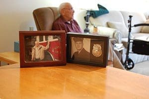 For nearly 30 years, William J. Koehn worked as a West Allis firefighter, driving the hook-and-ladder truck. The oldest living retiree of the West Allis Fire Department, his memories are a mix of happiness, like accidently slipping and sliding down the pole head first, and sadness, when he carried the bodies of dead children out of a house. (Catholic Herald photos by Ricardo Torres)