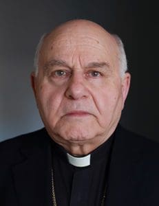 Melkite Catholic Archbishop Jean-Clement Jeanbart of Aleppo, Syria, is pictured in an April 26 photo in Montreal. While visiting Canada, the archbishop said that the country should be helping Syrians stay in Syria instead of welcoming thousands of refugees. (CNS photo/Philippe Vaillancourt, Presence)
