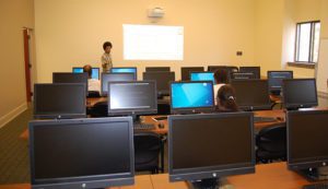 The center is a partnership between Housing Authority of the City of Milwaukee, Milwaukee Area Technical College, Employ Milwaukee, St. Francis’ Adult Learning Center and Milwaukee Public Schools. It features a state-of-the-art computer room to help prepare people for jobs requiring technological skills. (Catholic Herald photos by Ricardo Torres)