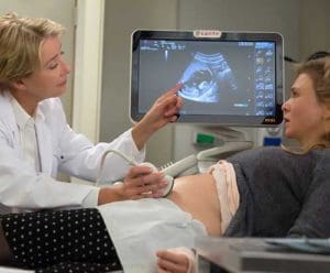 Emma Thompson and Renee Zellweger star in a scene from the movie “Bridget Jones’s Baby.” (CNS photo/Universal) 