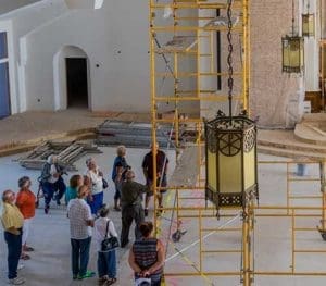 Parishioners at St. Peter Parish, Slinger, got a preview of the changes taking place at their parish during a recent tour. (Submitted photo by Ken Zautcke)