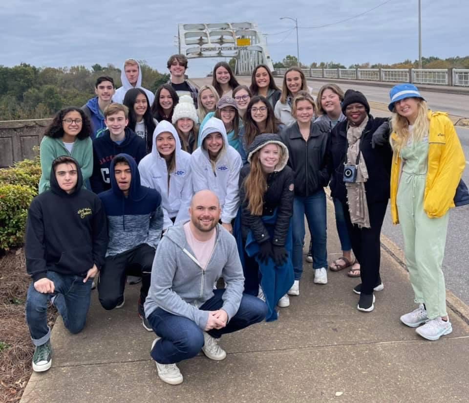Photo 1 – CCHS 2021 civil rights history trip – Edmund Pettus Bridge