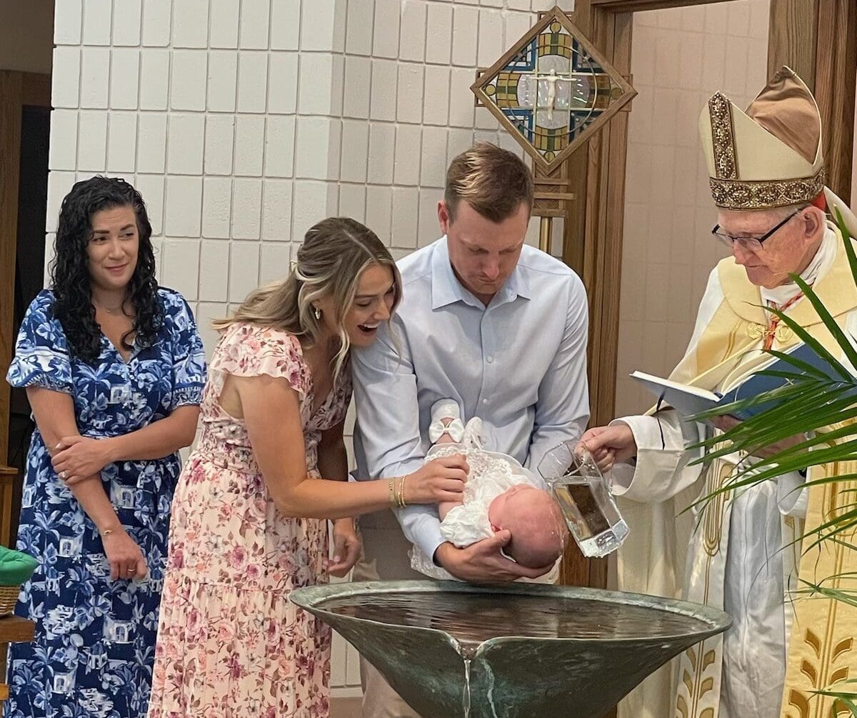 performing baptism at st elizabeth anne seton in New Berlin